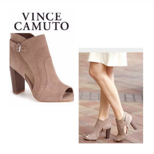 Vince Camuto 'Conley Buckle' Open Toe Bootie peep